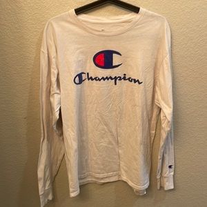 White long sleeve champion shirt